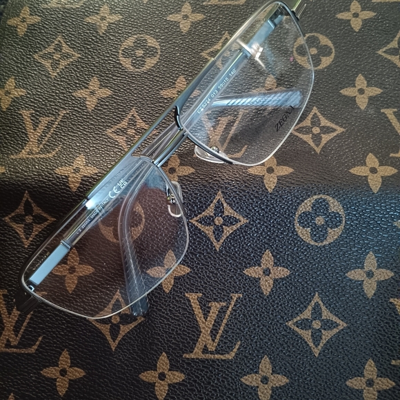 Zegna Metallic Aviator Eyewear For MEN New w CASE